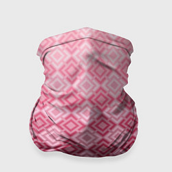 Бандана-труба Розовый геометрический градиентный узор, цвет: 3D-принт