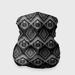 Бандана-труба Черно-белый геометрический современный узор арт де, цвет: 3D-принт