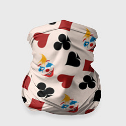 Бандана-труба Джокер карты масть cards joker clown, цвет: 3D-принт