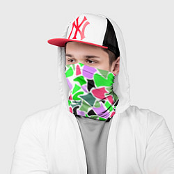 Бандана-труба Abstract pattern green pink spots, цвет: 3D-принт — фото 2