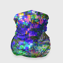 Бандана-труба Красочный авангардный глитч Экспрессия, цвет: 3D-принт