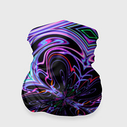 Бандана-труба Неоновые узоры и фигуры - Фиолетовый, цвет: 3D-принт