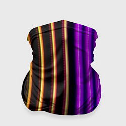 Бандана-труба Неоновые линейные фонари - Фиолетовый, цвет: 3D-принт