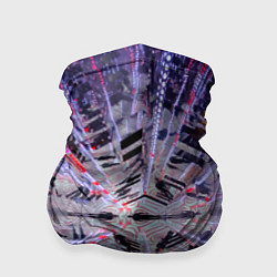 Бандана-труба Неоновый абстрактный коридор - Фиолетовый, цвет: 3D-принт