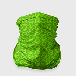 Бандана-труба Зеленые волнистые узоры, цвет: 3D-принт