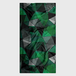 Бандана-труба Зеленый, серый и черный геометрический, цвет: 3D-принт — фото 2