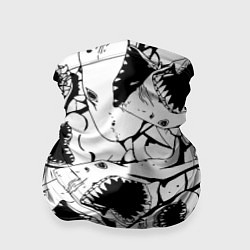 Бандана-труба Пасти акул - паттерн, цвет: 3D-принт