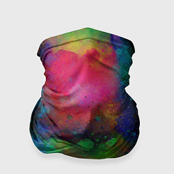Бандана-труба Разноцветные брызги кляксы, цвет: 3D-принт
