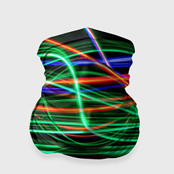 Бандана-труба Абстрактное множество цветных линий, цвет: 3D-принт