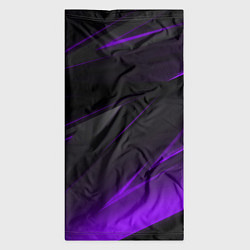 Бандана-труба Черно-фиолетовая геометрическая абстракция, цвет: 3D-принт — фото 2