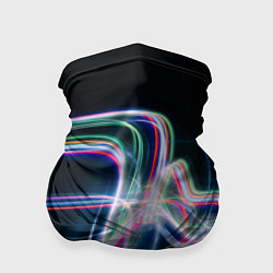 Бандана-труба Абстрактные световые линии во тьме, цвет: 3D-принт