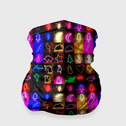 Бандана-труба Neon glowing objects, цвет: 3D-принт