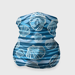 Бандана-труба Паттерн из створок ракушки - океан, цвет: 3D-принт