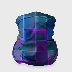 Бандана-труба Неоновый киберпанк кубизм, цвет: 3D-принт