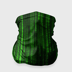 Бандана-труба Двоичный код зеленый, цвет: 3D-принт