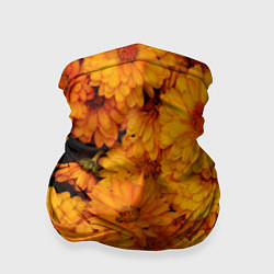 Бандана-труба Фон из желтых цветов, цвет: 3D-принт