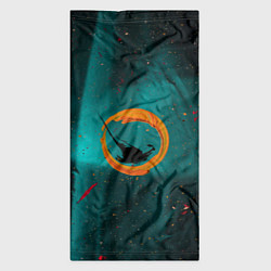 Бандана-труба Абстрактные светло-синие оттенки и мазки красок, цвет: 3D-принт — фото 2