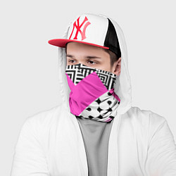 Бандана-труба Розовые стрелки и паттерн, цвет: 3D-принт — фото 2