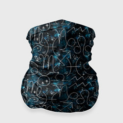Бандана-труба Знаки зодиака и звезды на сине- черном фоне, цвет: 3D-принт