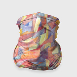 Бандана-труба Оранжевая мозаика акварель, цвет: 3D-принт