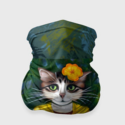 Бандана-труба Грустная кошка Фриды Кало из нейросети, цвет: 3D-принт
