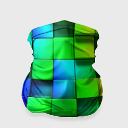 Бандана-труба Цветные неоновые кубы, цвет: 3D-принт