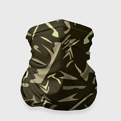 Бандана-труба Камуфляж абстракт милитари хаки, цвет: 3D-принт