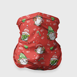 Бандана-труба Новогодние гномы-паттерн, цвет: 3D-принт