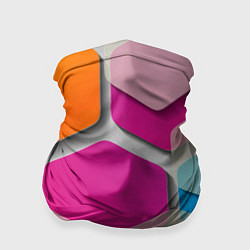 Бандана-труба Абстрактные разноцветные геометрические фигуры, цвет: 3D-принт