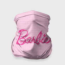 Бандана Барби - логотип на клетчатом фоне
