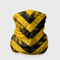 Бандана-труба WARNING - желто-черные полосы, цвет: 3D-принт