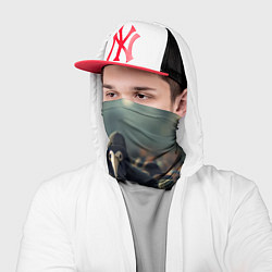 Бандана-труба Чумной доктор в толпе, цвет: 3D-принт — фото 2