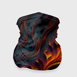Бандана-труба Огненный орнамент с языками пламени, цвет: 3D-принт