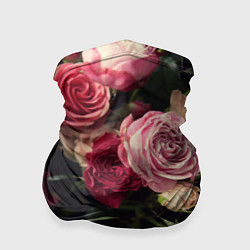 Бандана-труба Нежные кустовые розы, цвет: 3D-принт