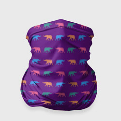 Бандана-труба Разноцветные слоны, цвет: 3D-принт