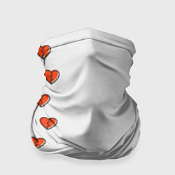 Бандана-труба Дорожка разбитых сердец - светлый, цвет: 3D-принт