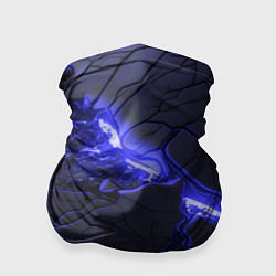 Бандана-труба Красивая синяя неоновая лава, цвет: 3D-принт