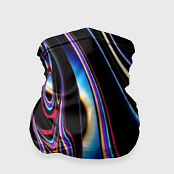 Бандана-труба Черный глянец, цвет: 3D-принт