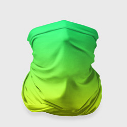 Бандана-труба Зелено-желтый градиент, цвет: 3D-принт