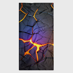 Бандана-труба Неоновые трещины - лава, цвет: 3D-принт — фото 2