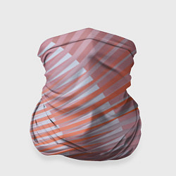 Бандана-труба Абстрактные розовые волнообразные линии, цвет: 3D-принт