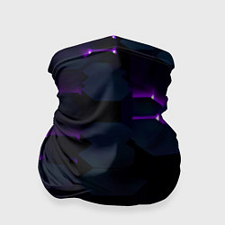 Бандана-труба Неоновые соты с подсветкой, цвет: 3D-принт