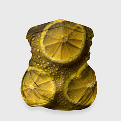 Бандана-труба Сочный паттерн из долек лимона, цвет: 3D-принт