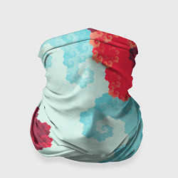Бандана-труба Пиксельный цветочный паттерн, цвет: 3D-принт