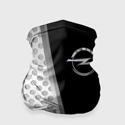Бандана-труба Опель черный серебристый, цвет: 3D-принт