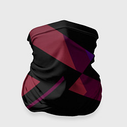 Бандана-труба Тёмно-розовые фигуры во тьме, цвет: 3D-принт