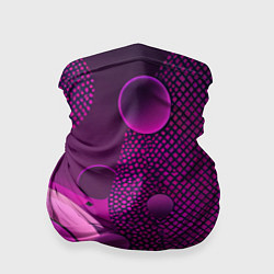 Бандана-труба Фиолетовые шары, цвет: 3D-принт