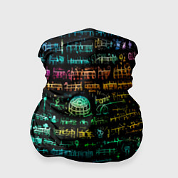 Бандана-труба Символы психоделика - нейронная сеть, цвет: 3D-принт