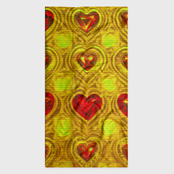 Бандана-труба Узор рубиновые сердца, цвет: 3D-принт — фото 2