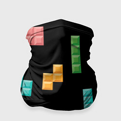 Бандана-труба Тетрис падающие блоки, цвет: 3D-принт